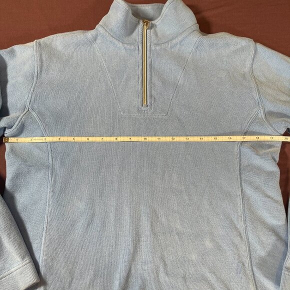Tommy Bahama Quarter Zip Pullover Sweatshirt in Baby Blue - Size Small (4/6) - Picture 6 of 12